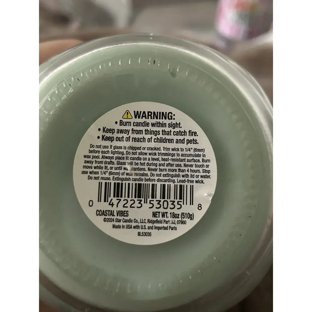 Star Candle Coastal Vibes 18 oz Scented Candle